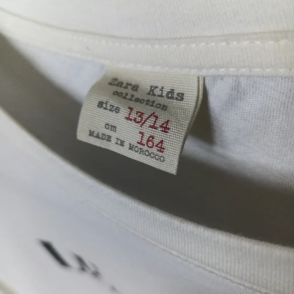 🪇2for$15 Ptp17" Zara Cotton White long sleeve 'Le Cinéma' Graphic Tee Xs - Picture 8 of 11